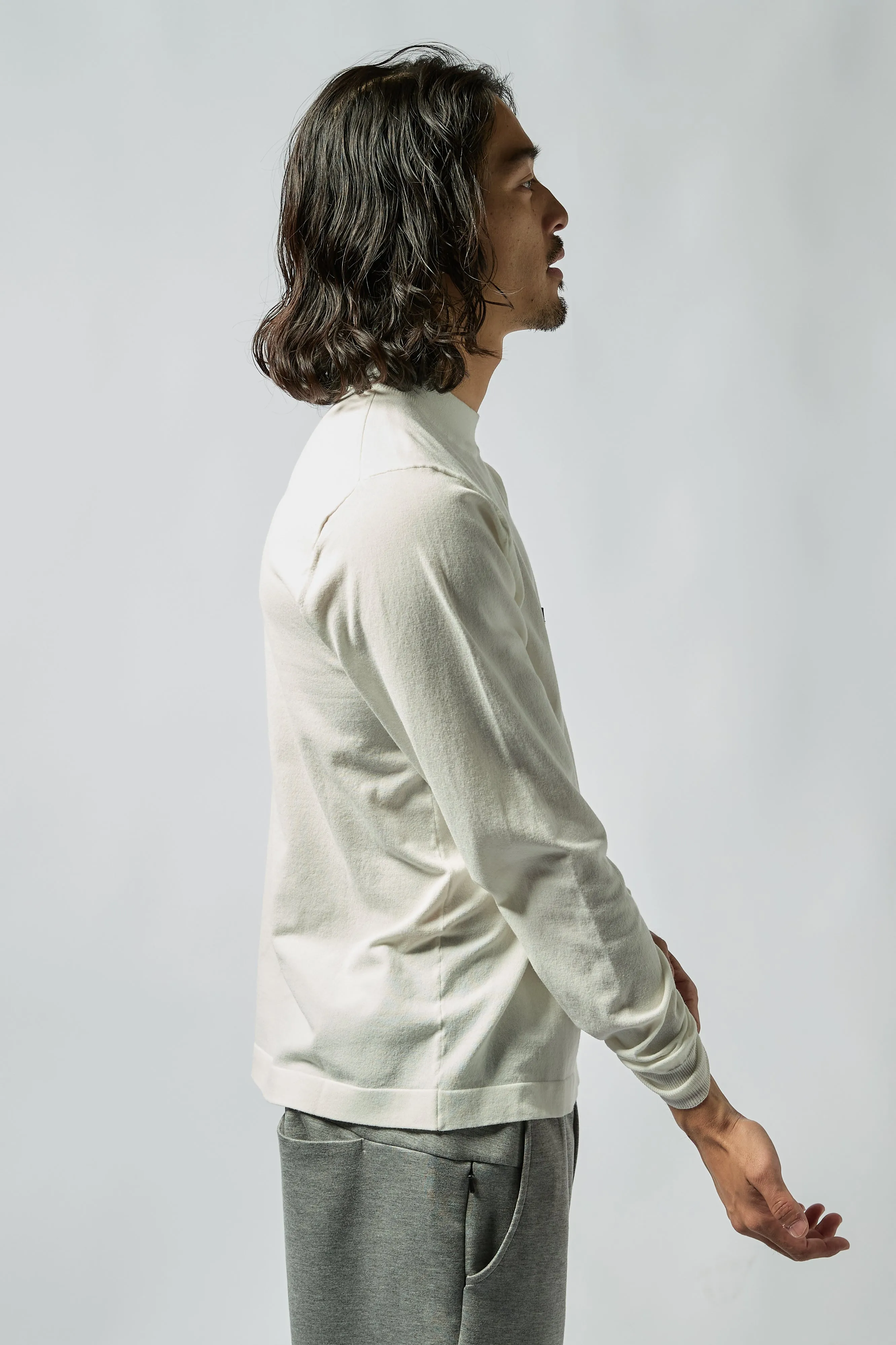 L/S MULTIWAY LIGHT MESH SHIRTS WHITE
