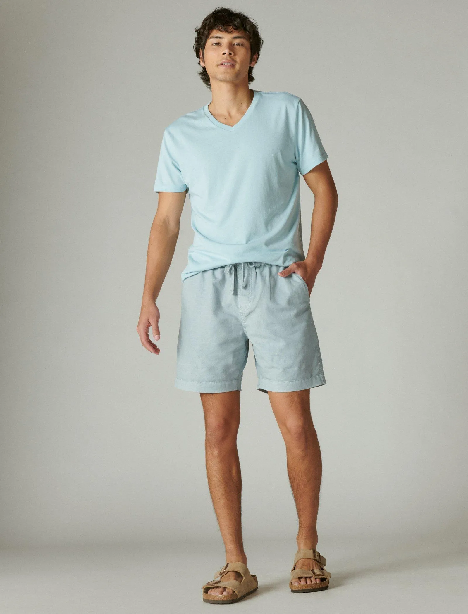 Lucky Brand Men's 7"Pull Up Linen Short