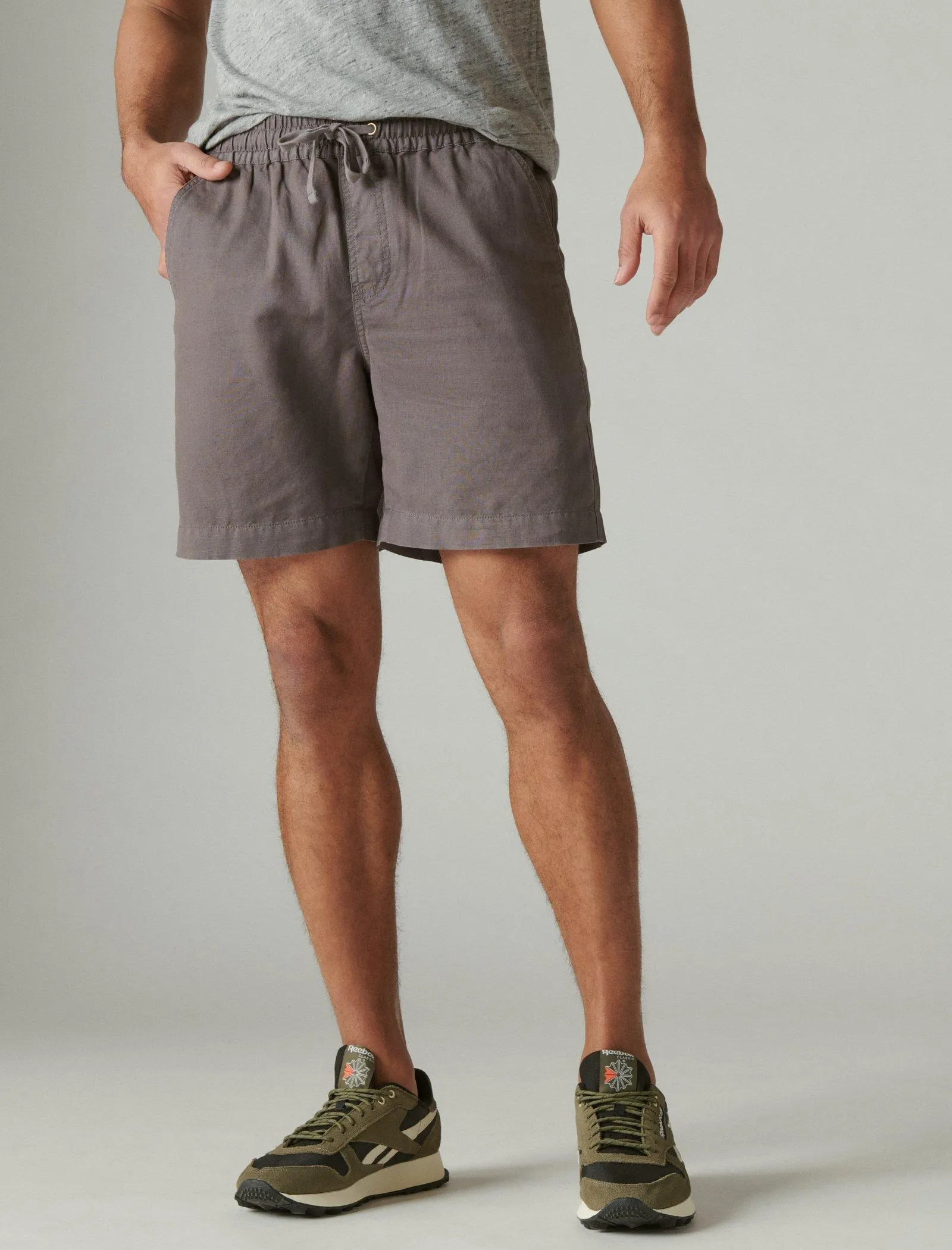 Lucky Brand Men's 7"Pull Up Linen Short