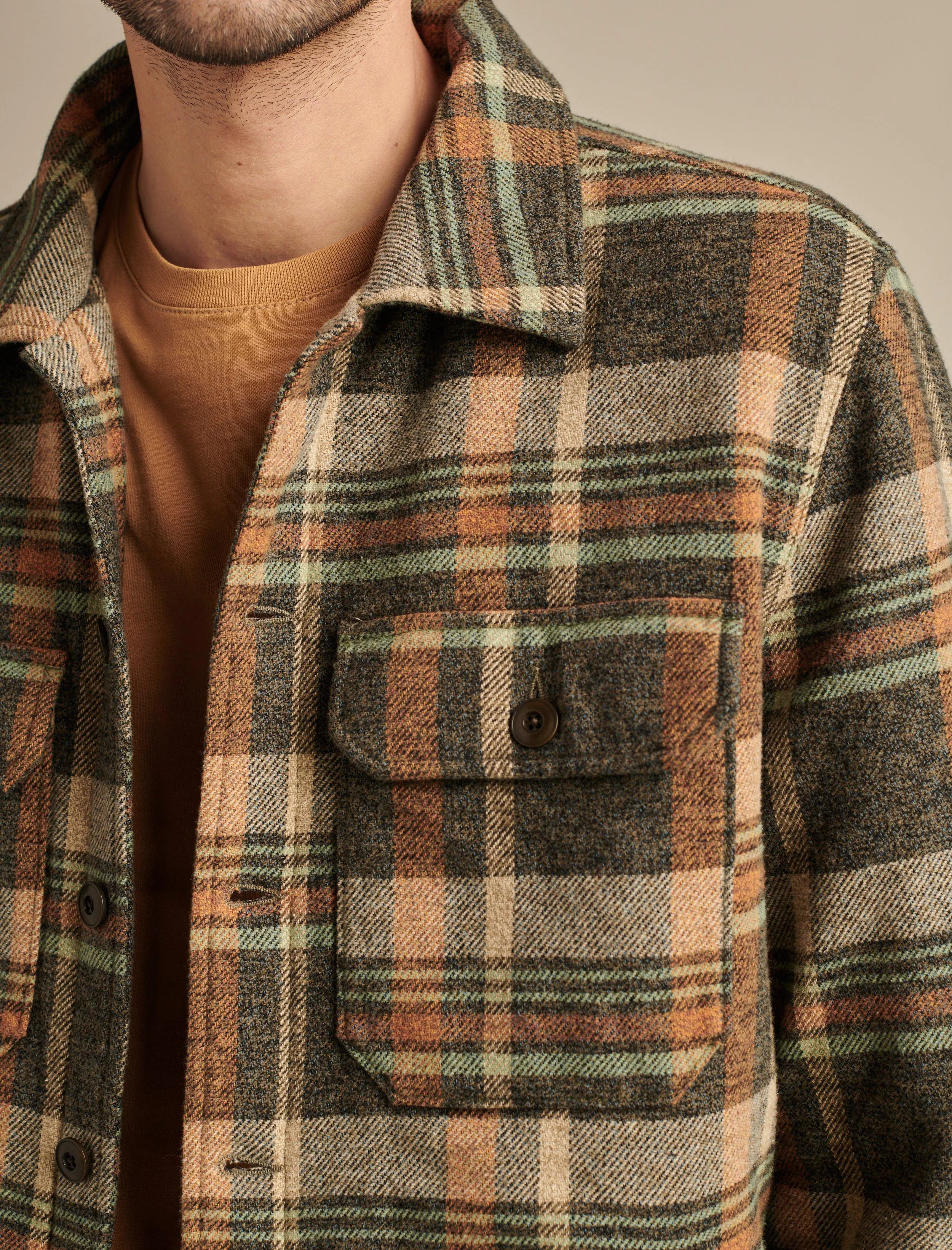 Lucky Brand Men's Plaid Shirt Jacket