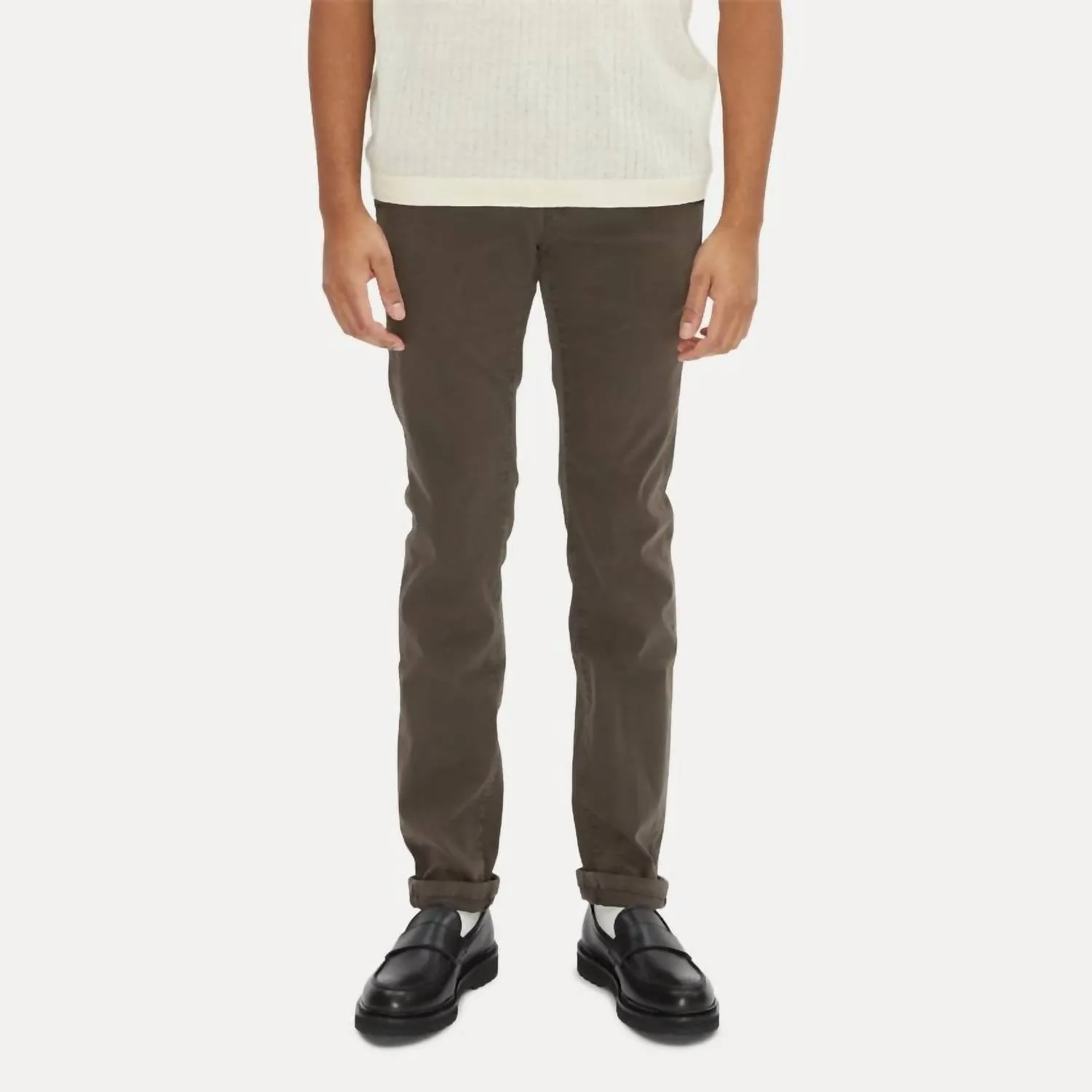 Luis Slim Pant In Brun