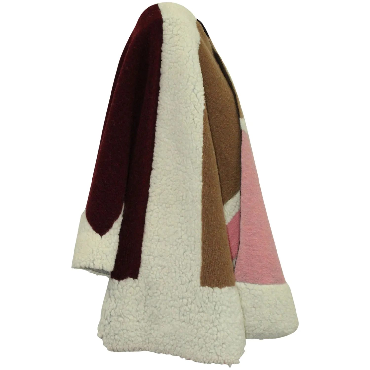 Maje Poncho in Multicolor Wool