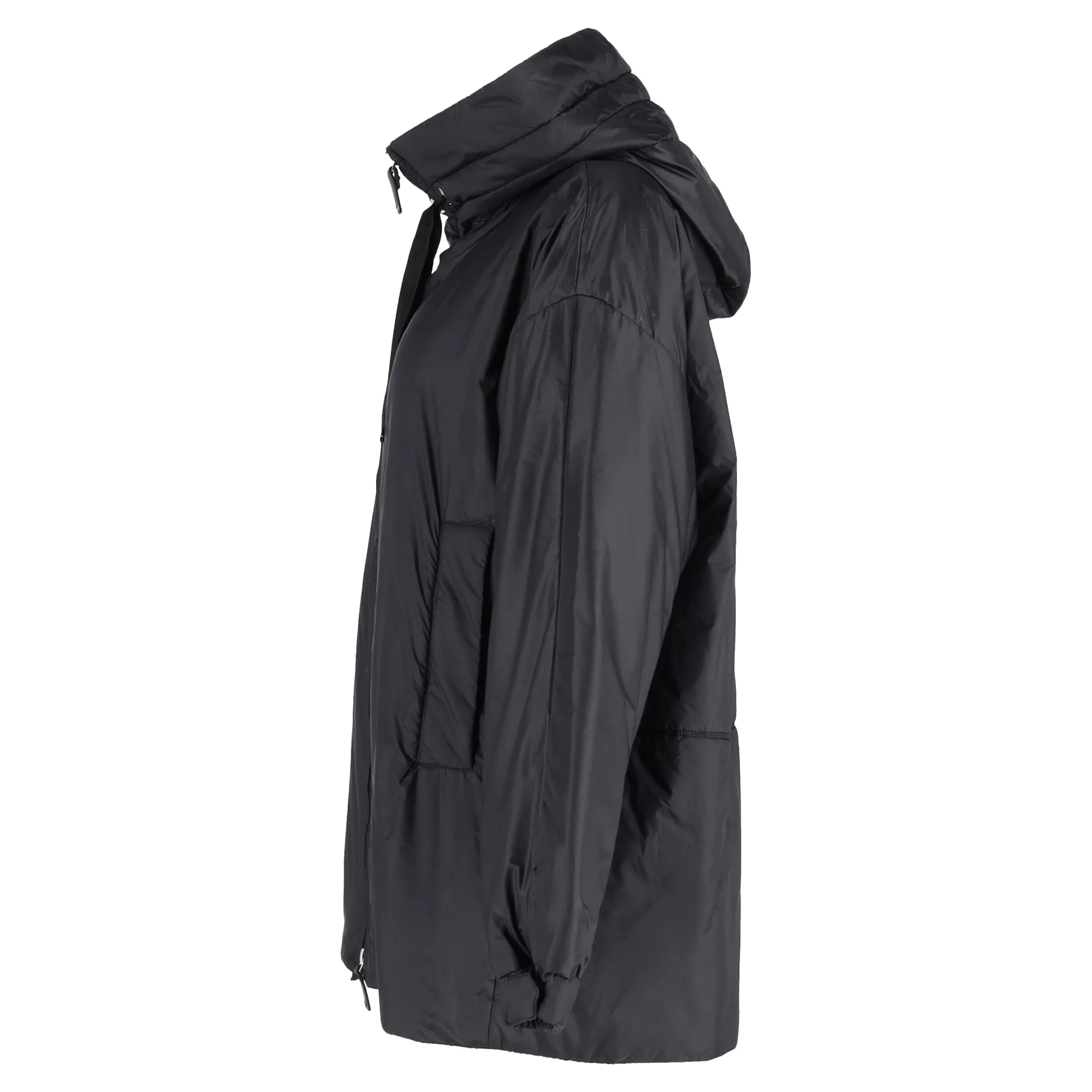 Max Mara Greenfe Oversized Down Jacket in Black Polyester