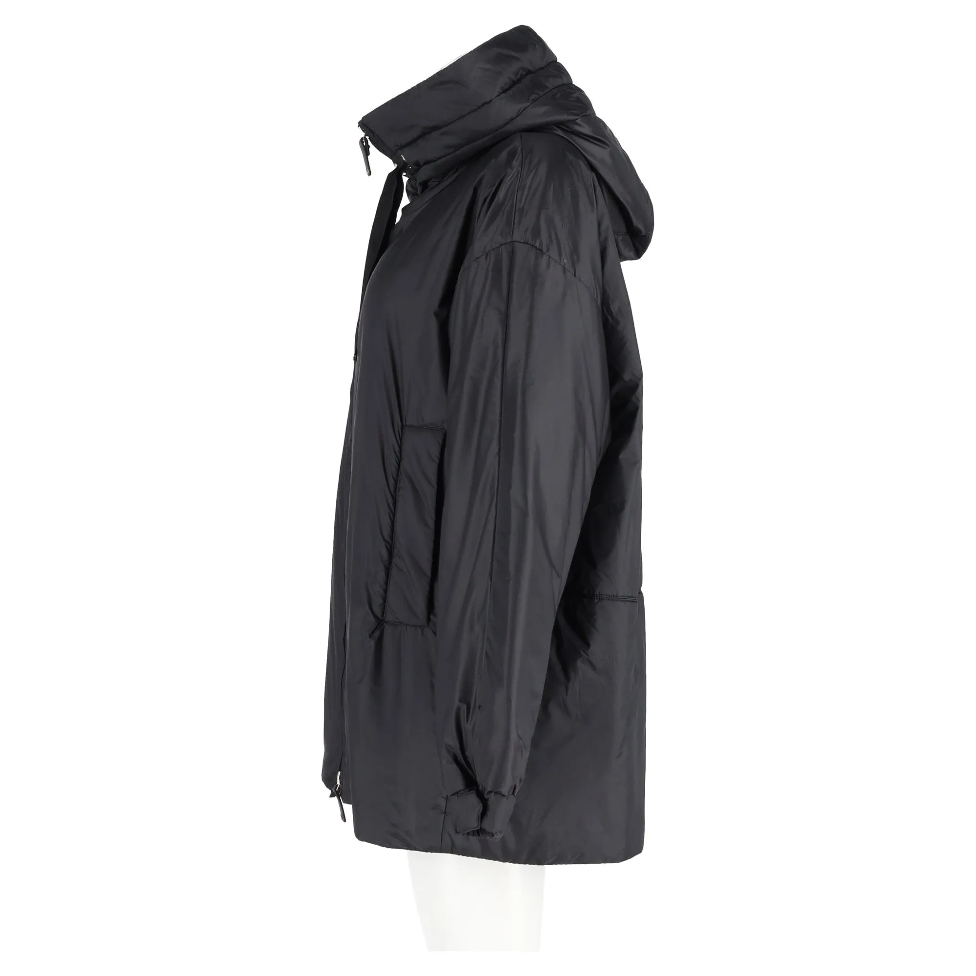 Max Mara Greenfe Oversized Down Jacket in Black Polyester
