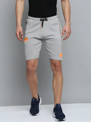 Men Grey Regular Fit Sports Shorts