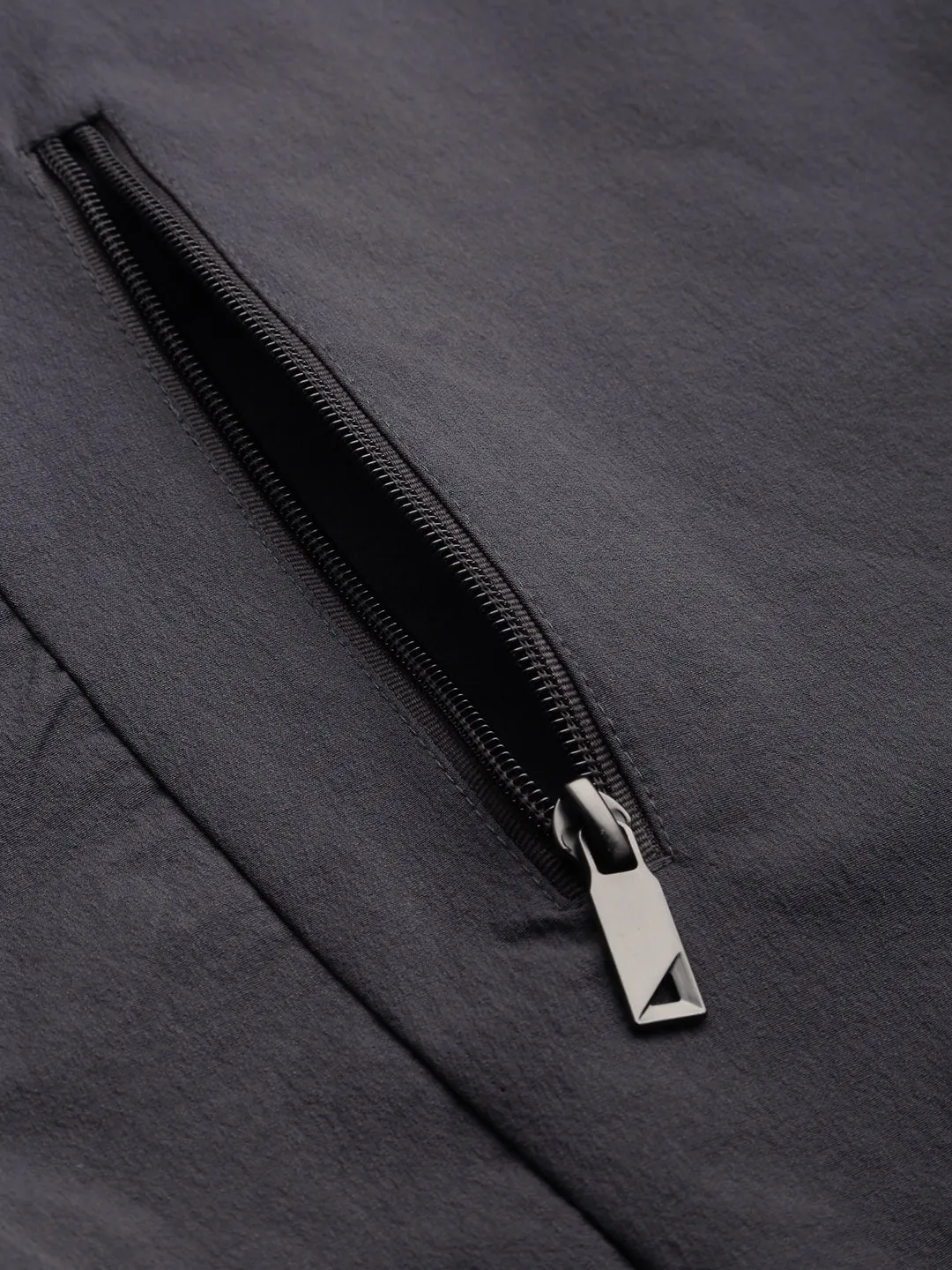 Men Grey Water Resistant Bomber Jacket