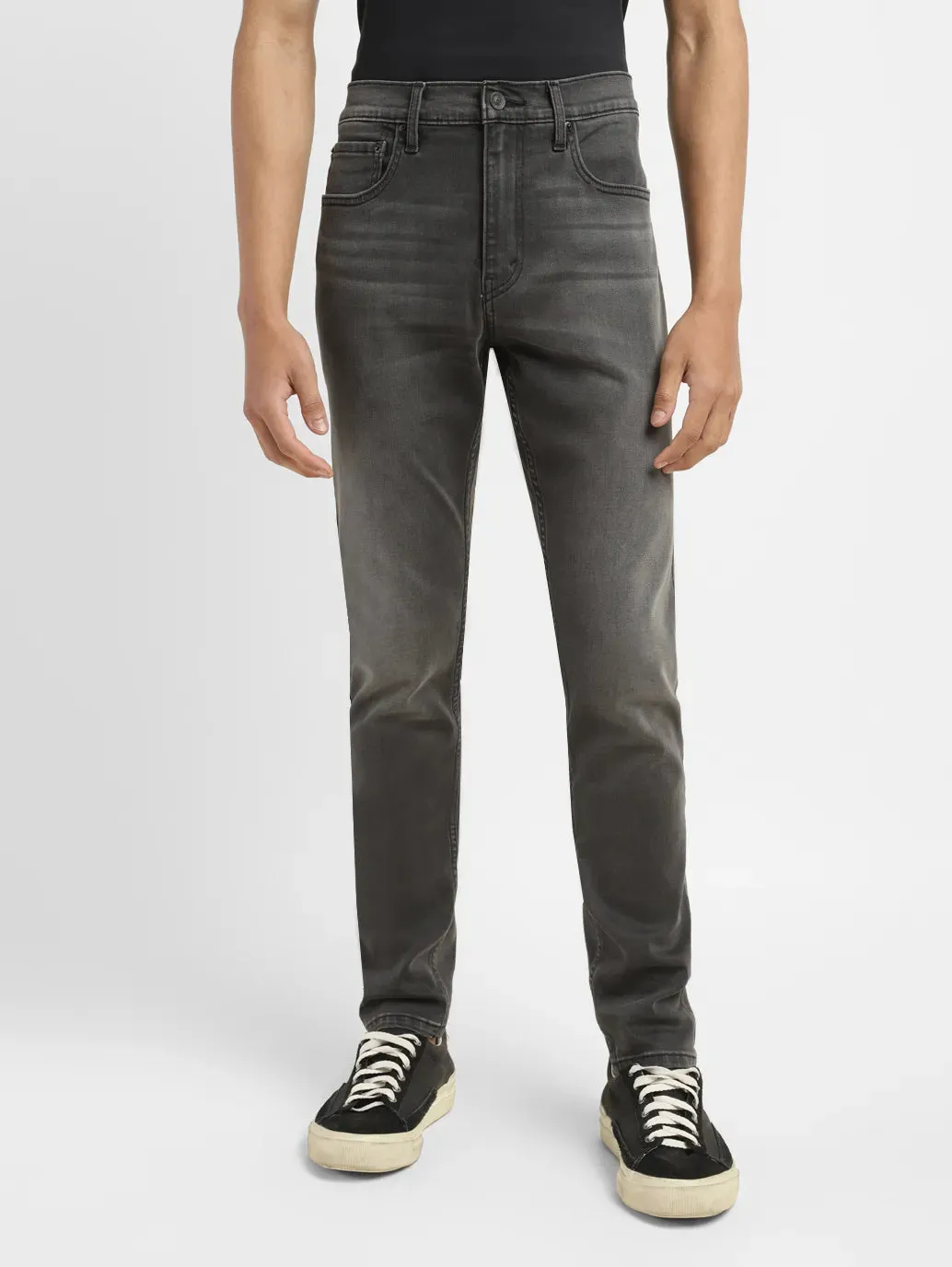 Men's 512 Charcoal Grey Slim Tapered Fit Mid Rise Jeans
