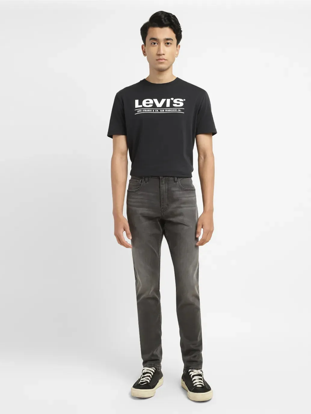 Men's 512 Charcoal Grey Slim Tapered Fit Mid Rise Jeans