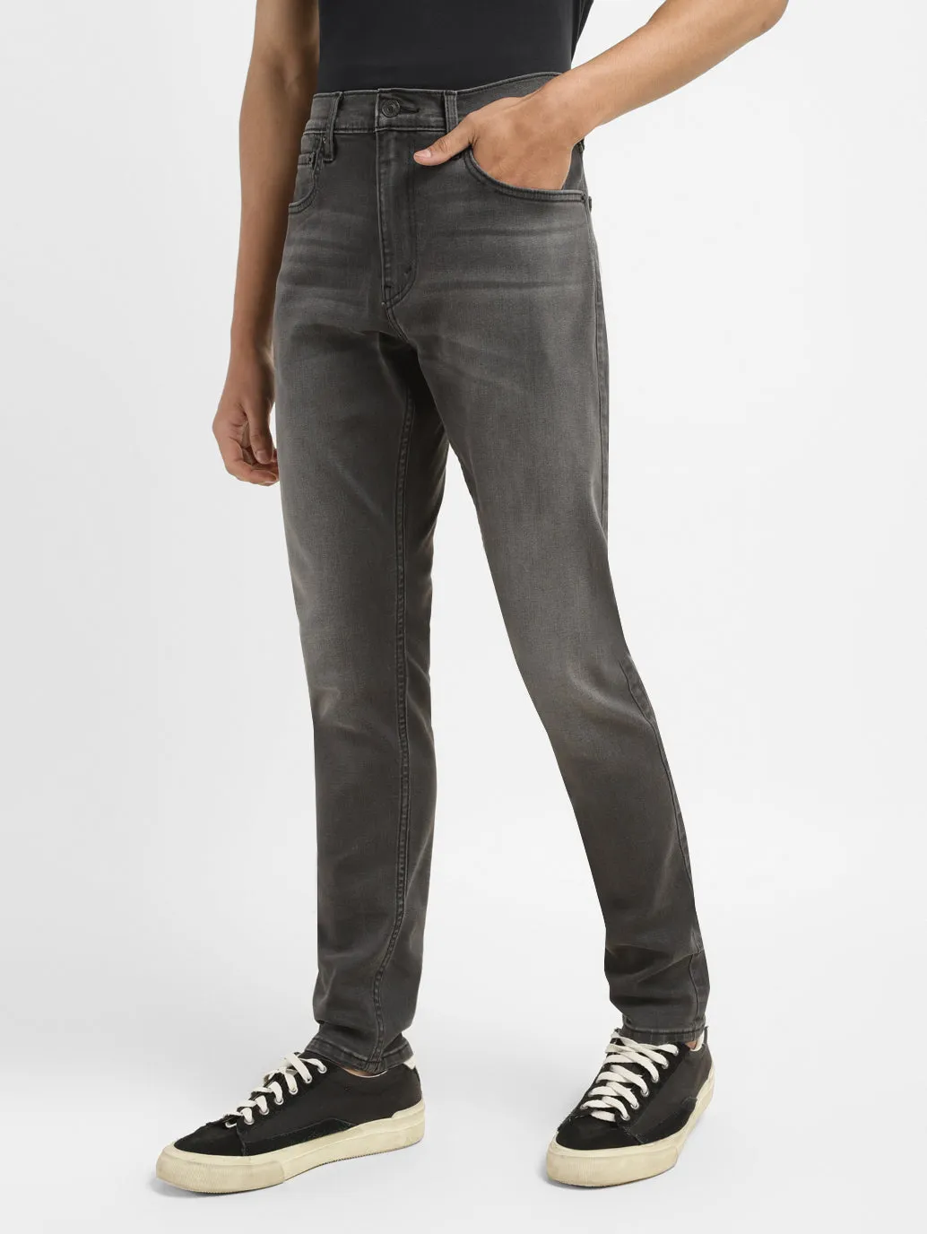 Men's 512 Charcoal Grey Slim Tapered Fit Mid Rise Jeans