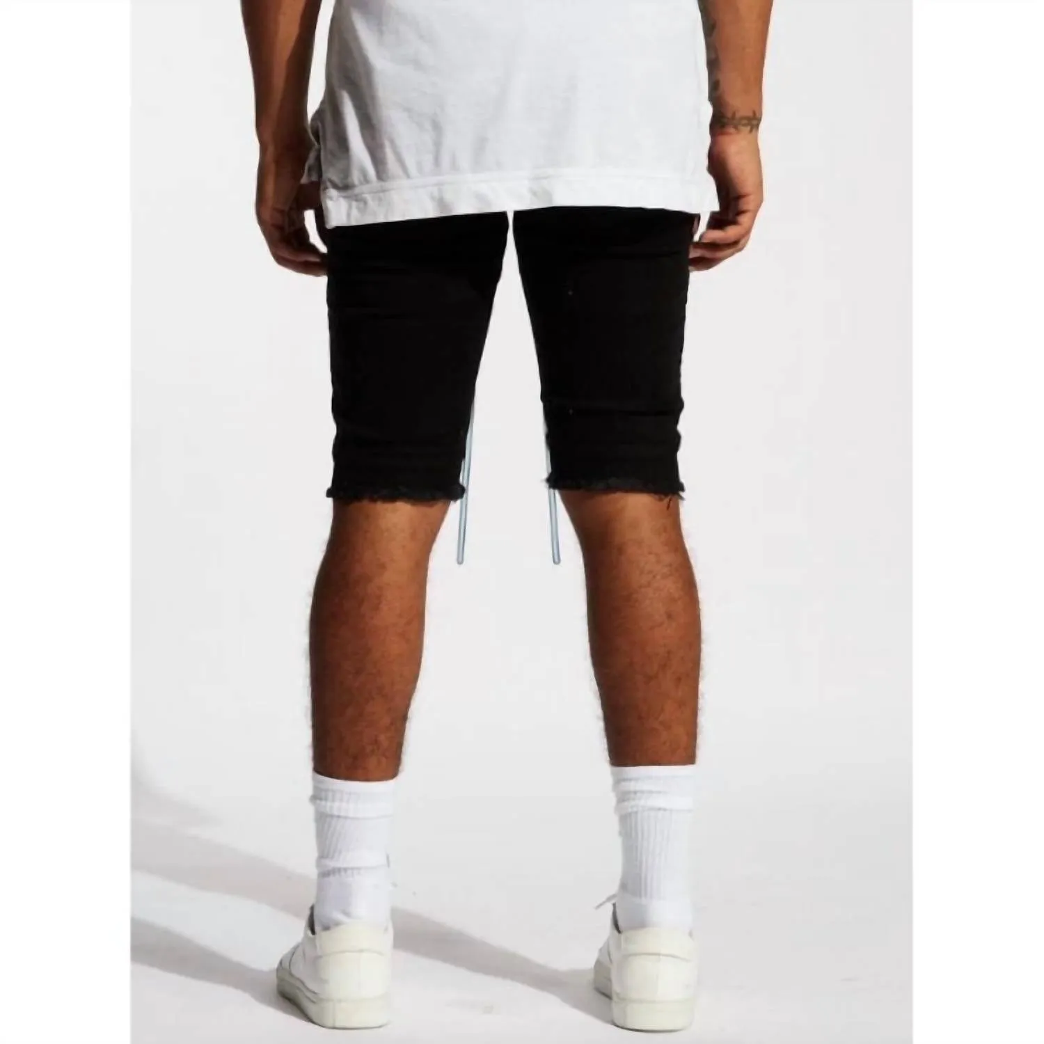 Men's Aphex Puff Print Denim Short In Black