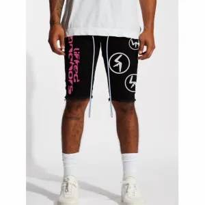 Men's Aphex Puff Print Denim Short In Black