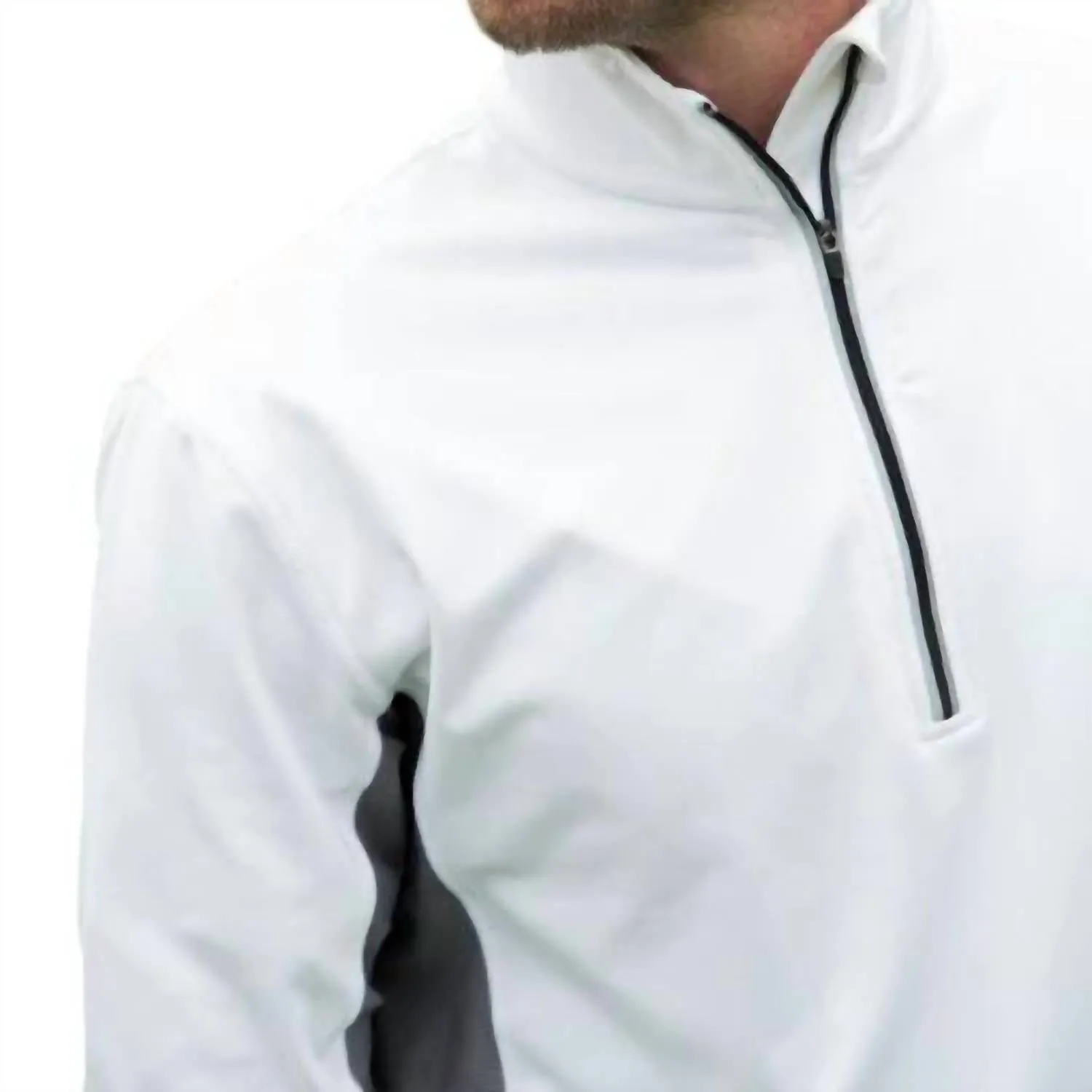 Men’S Ashby Half-Zip Jacket In White