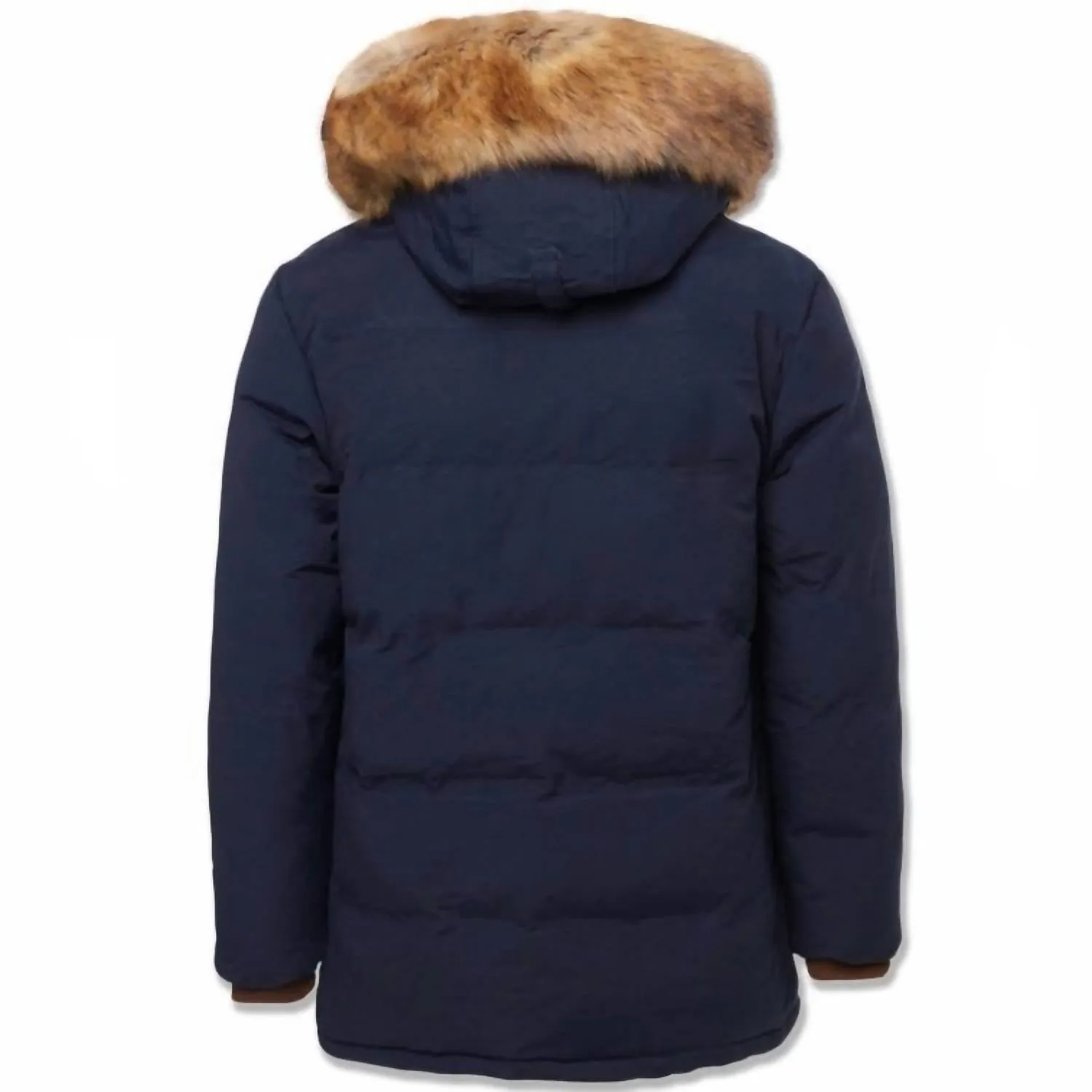 Men's Bismarck Fur Lined Parka Jacket In Navy