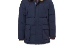 Men's Bismarck Fur Lined Parka Jacket In Navy