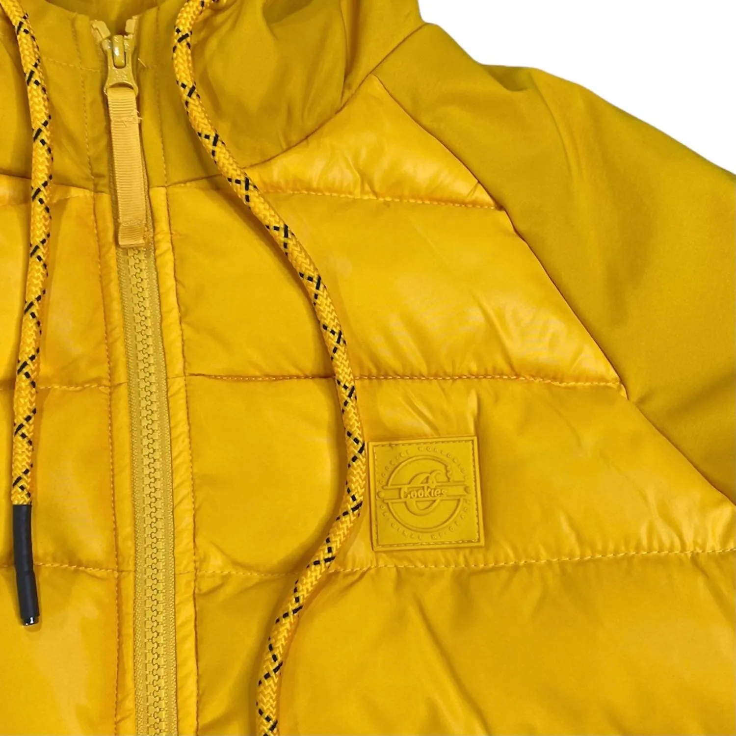 Men's Carpe Diem Quilted Hooded Jacket In University Gold