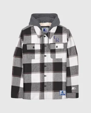 Men's Colorado Rockies Cotton Flannel Full-Snap Jacket In Black
