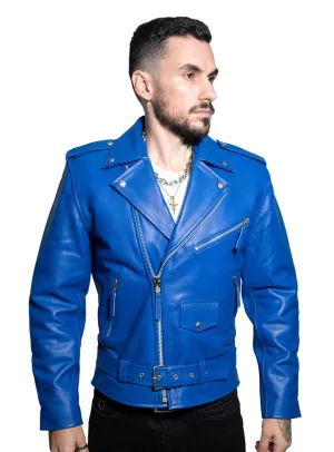 Mens Cow-Hide Black Brando Jacket -Venice