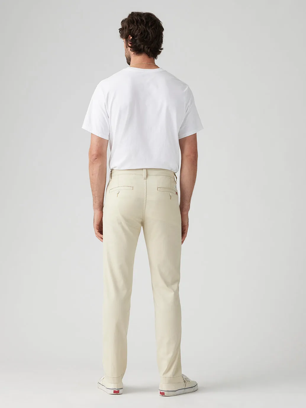 Men's Cream Regular Fit Chinos