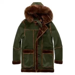 Men's Denali Shearling Jacket In Army Green