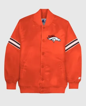 Men's Denver Broncos Satin Full-Snap Jacket In Orange