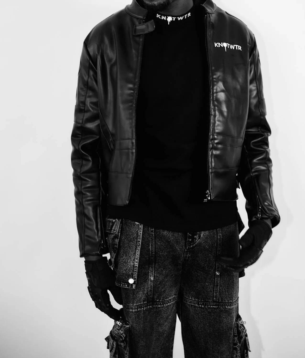 Men's Im Worth A Lot Leather Jacket In Black