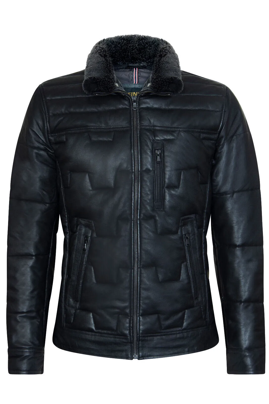 Men's Leather Quilted Biker Jacket - Guayaquil