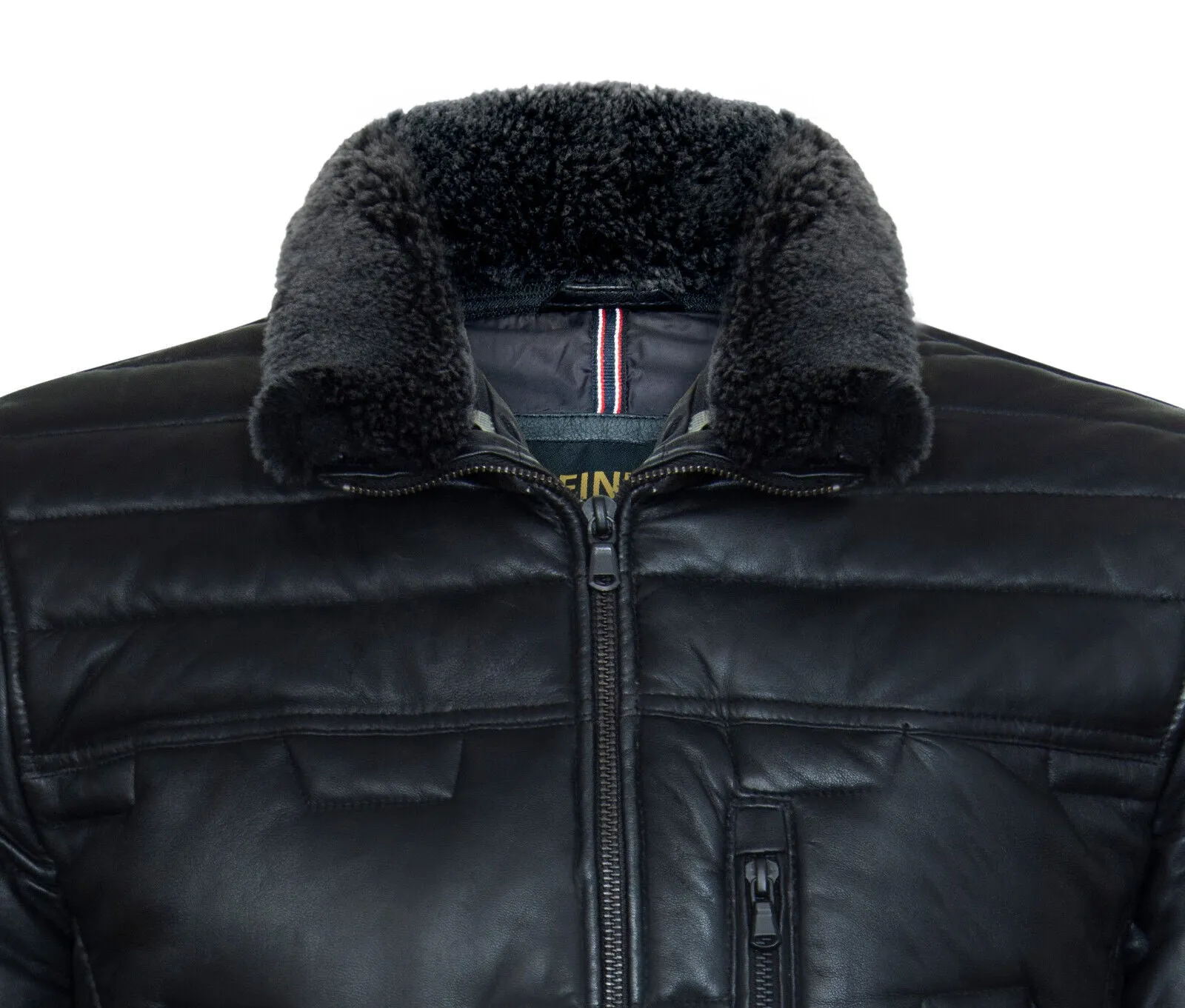 Men's Leather Quilted Biker Jacket - Guayaquil