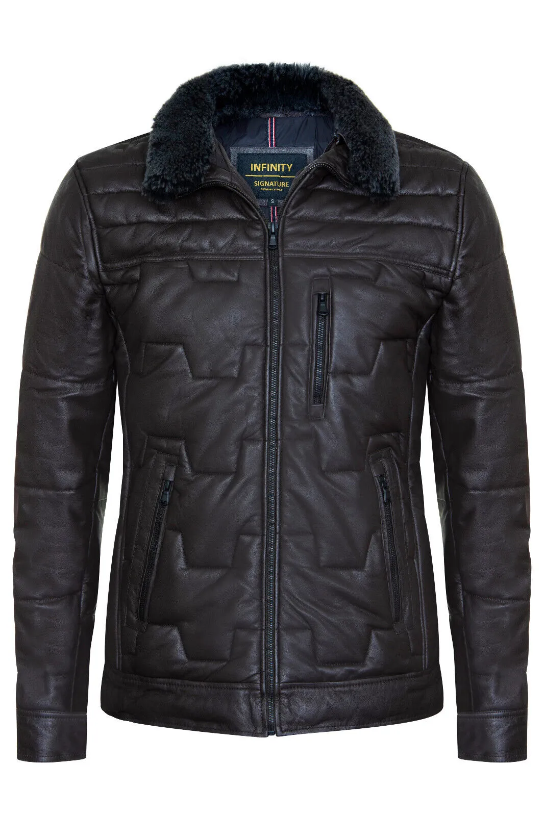 Men's Leather Quilted Biker Jacket - Guayaquil