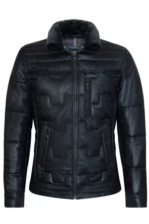Men's Leather Quilted Biker Jacket - Guayaquil
