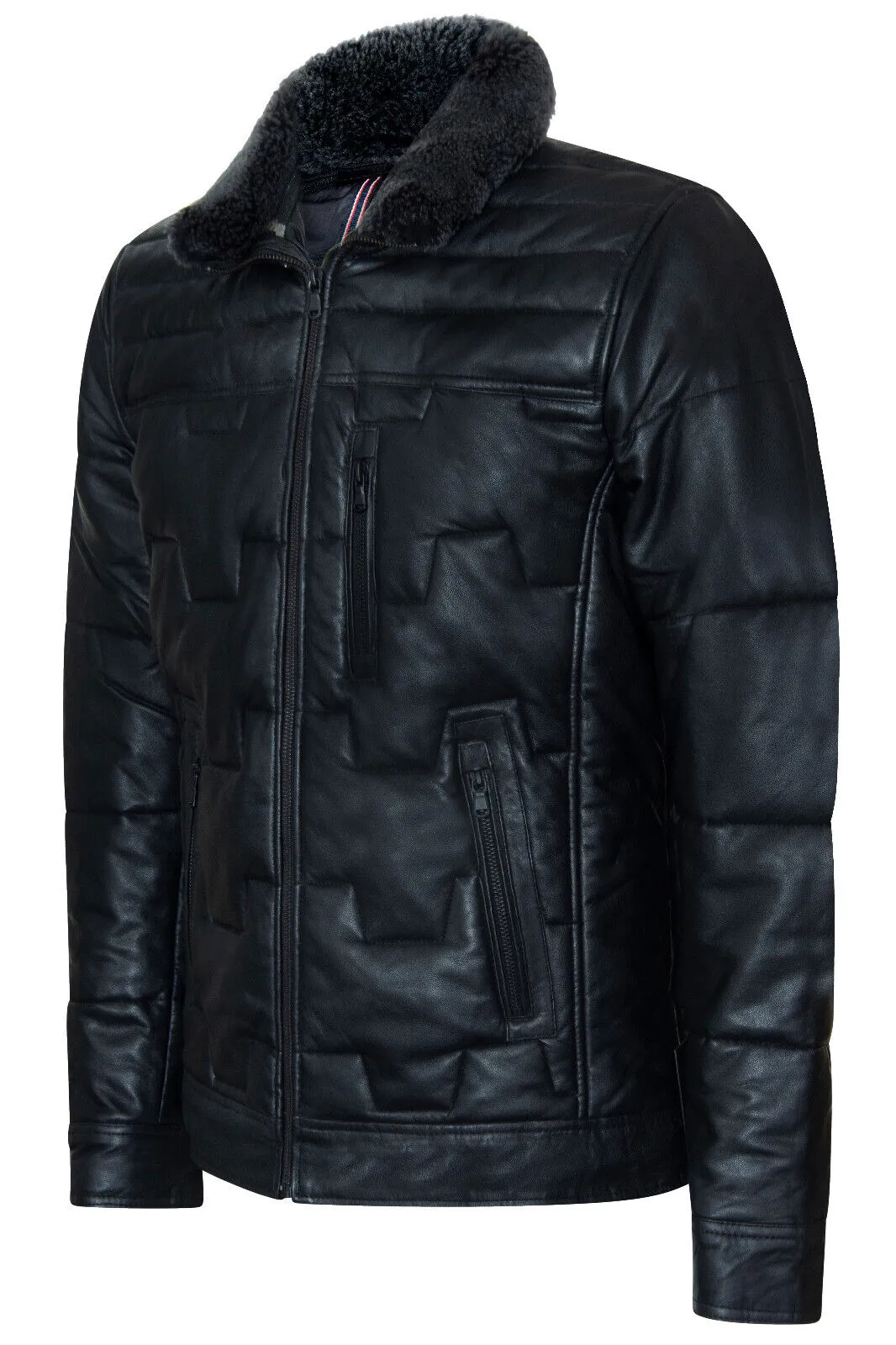 Men's Leather Quilted Biker Jacket - Guayaquil