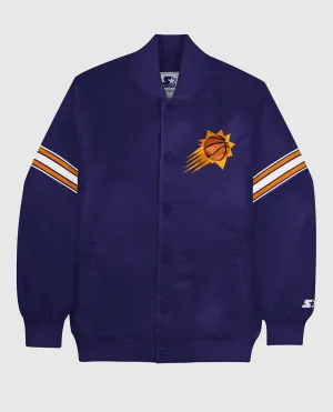 Men's Phoenix Suns Satin Full-Snap Jacket In Purple