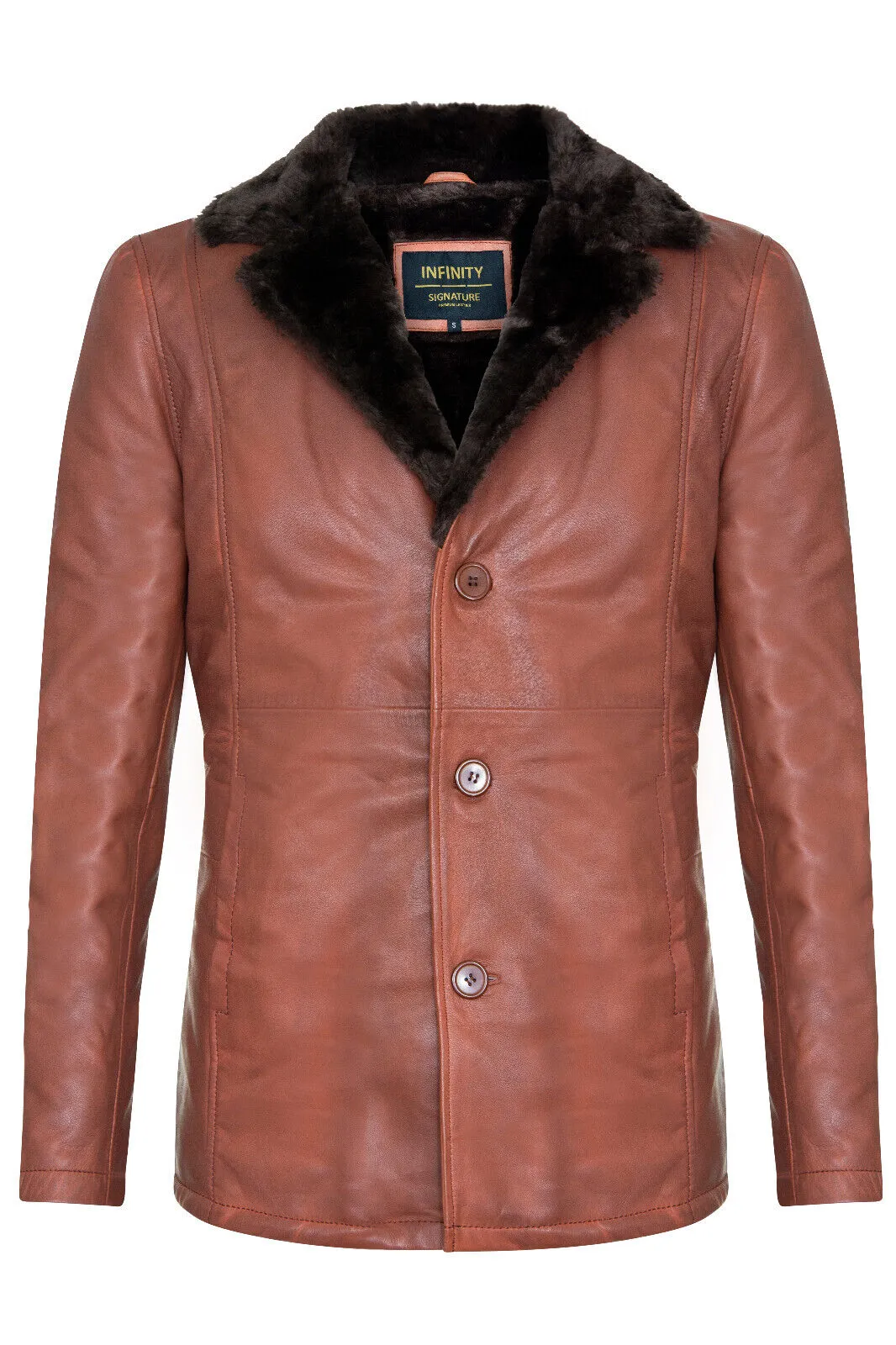 Men's Reefer Leather Blazer Jacket - Pablo