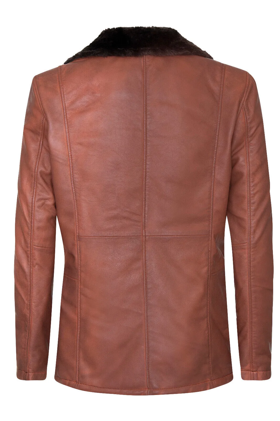 Men's Reefer Leather Blazer Jacket - Pablo