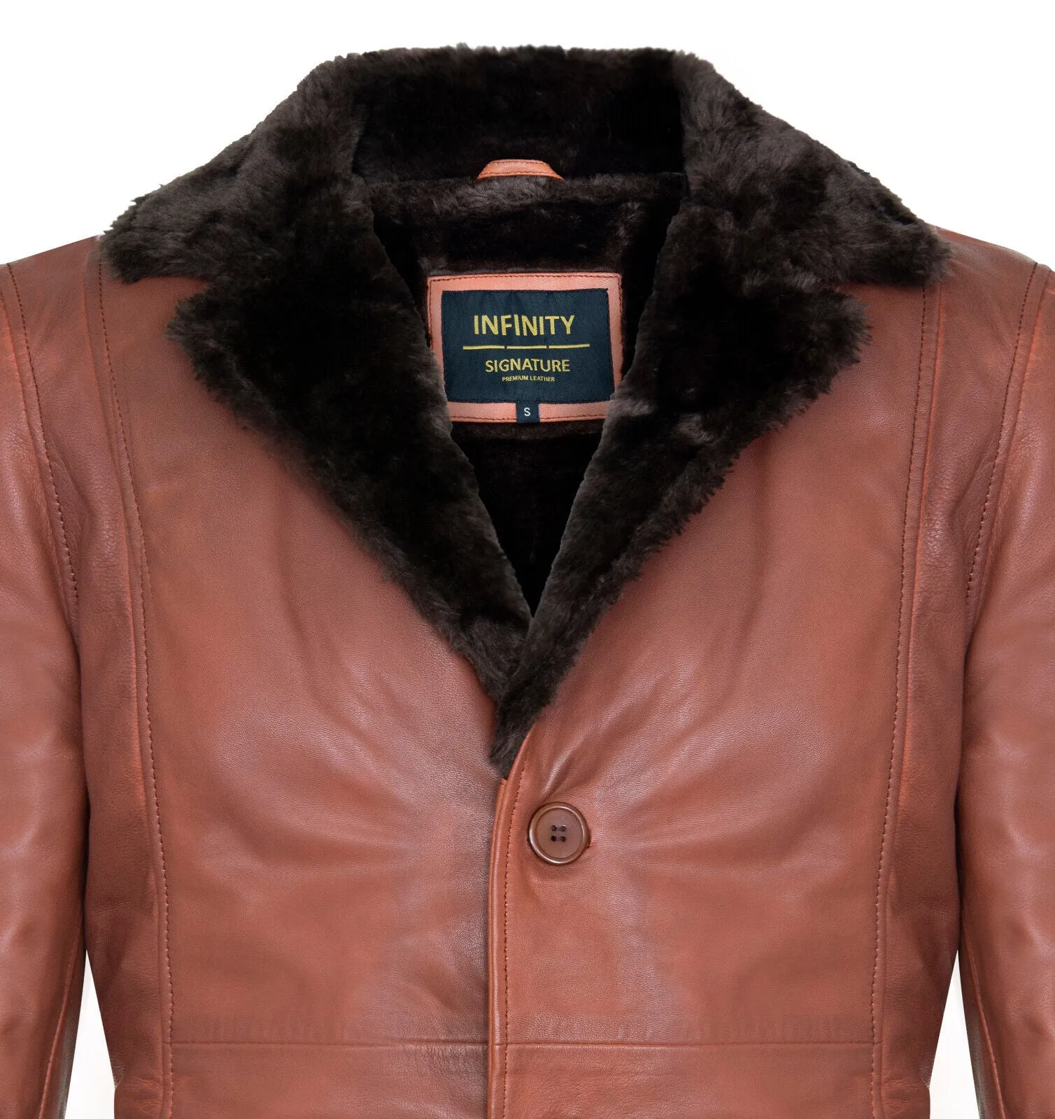 Men's Reefer Leather Blazer Jacket - Pablo