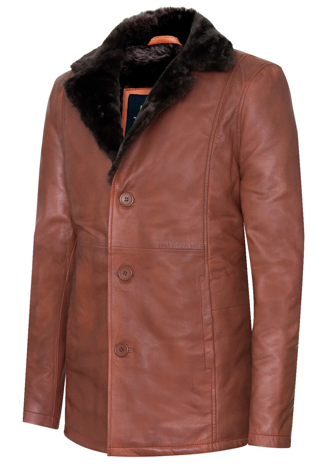Men's Reefer Leather Blazer Jacket - Pablo