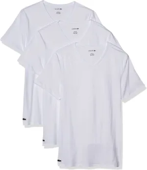 Men's Slim Fit V-Neck T-Shirts - 3 Pack In White
