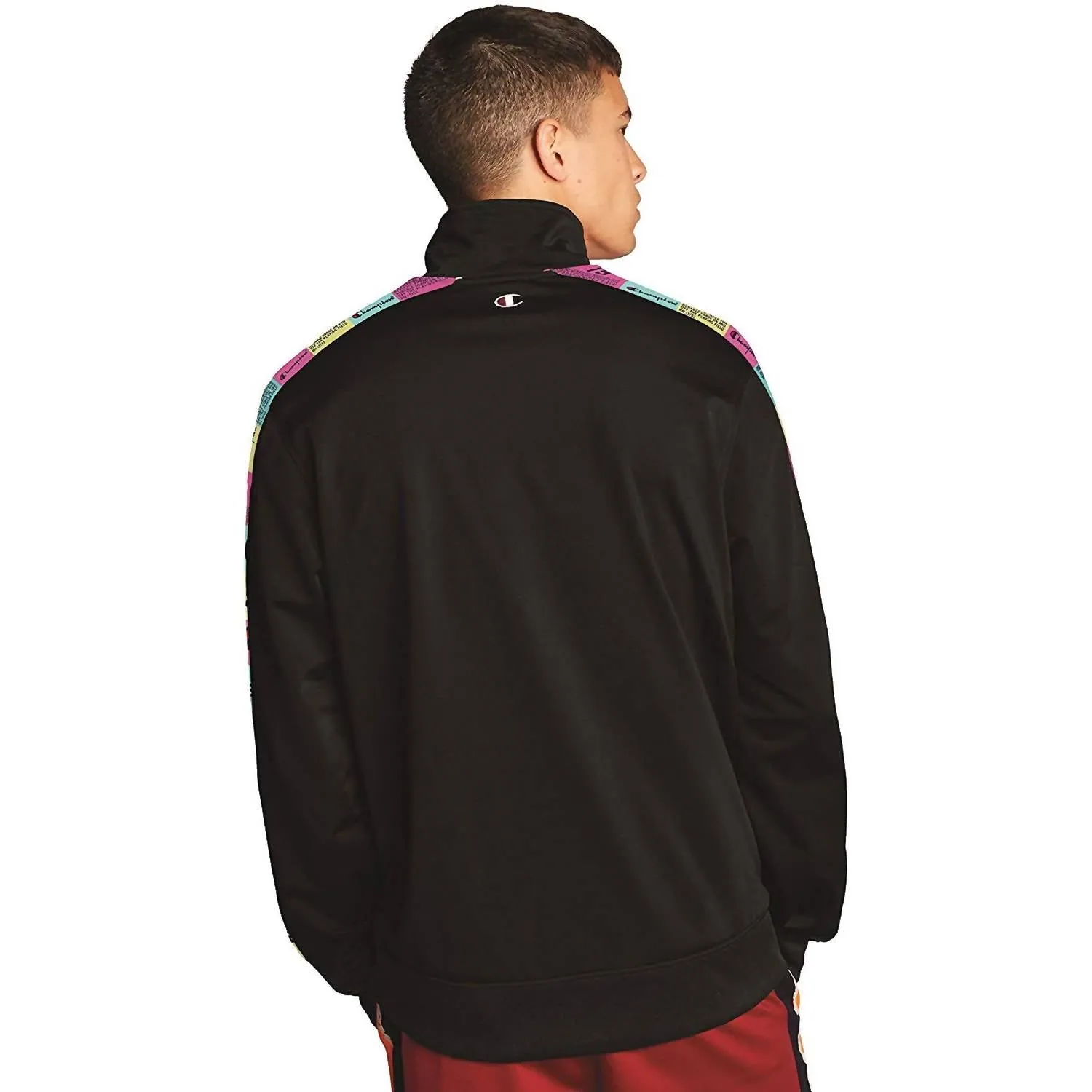 Men's Tag Taping Track Jacket In Black