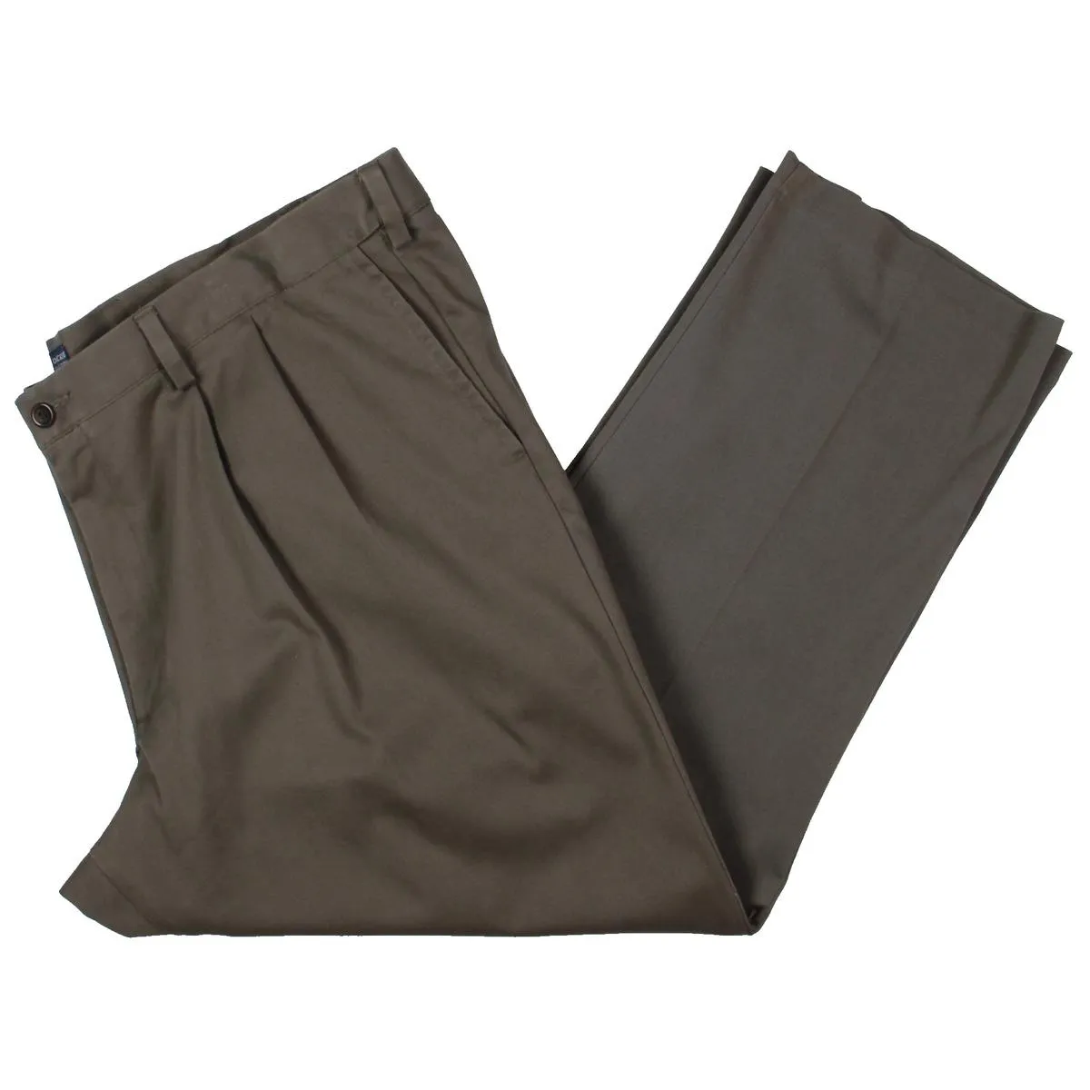 Mens Woven Pleated Khaki Pants
