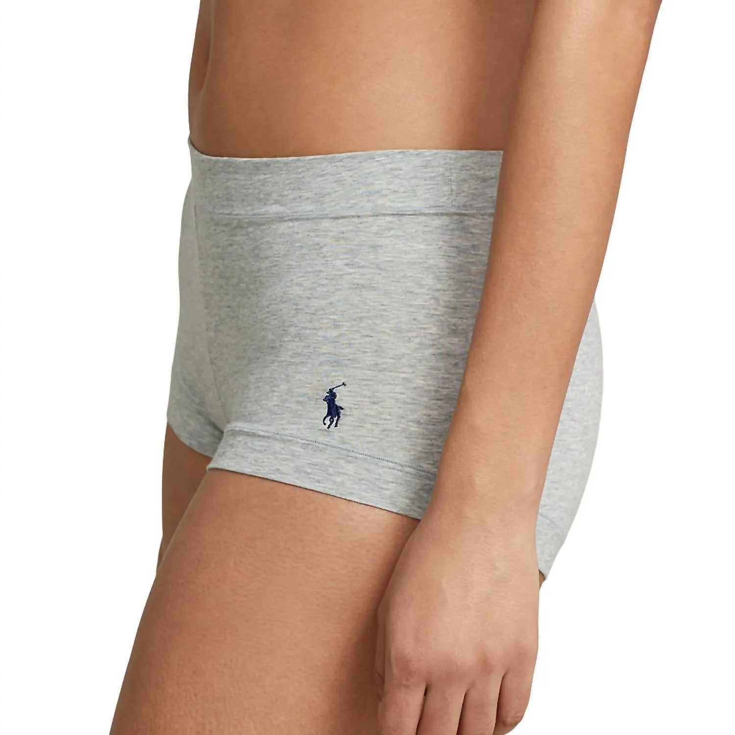 Mid Rise Girl Shorts In Heather Grey