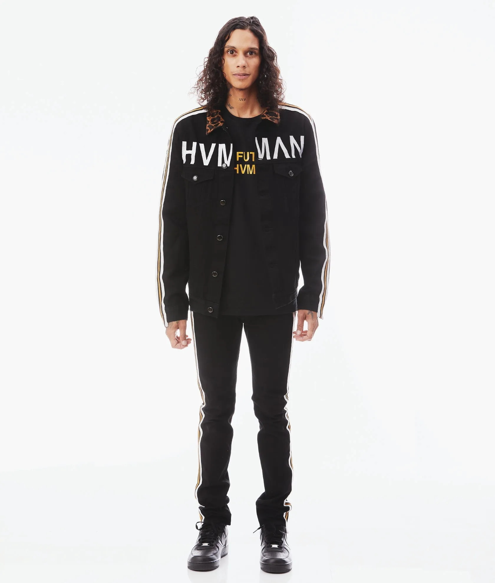 Mk1 Denim Jacket Stripe In Black