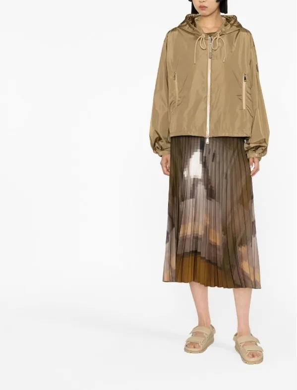 Moncler Vernois hooded printed shell jacket