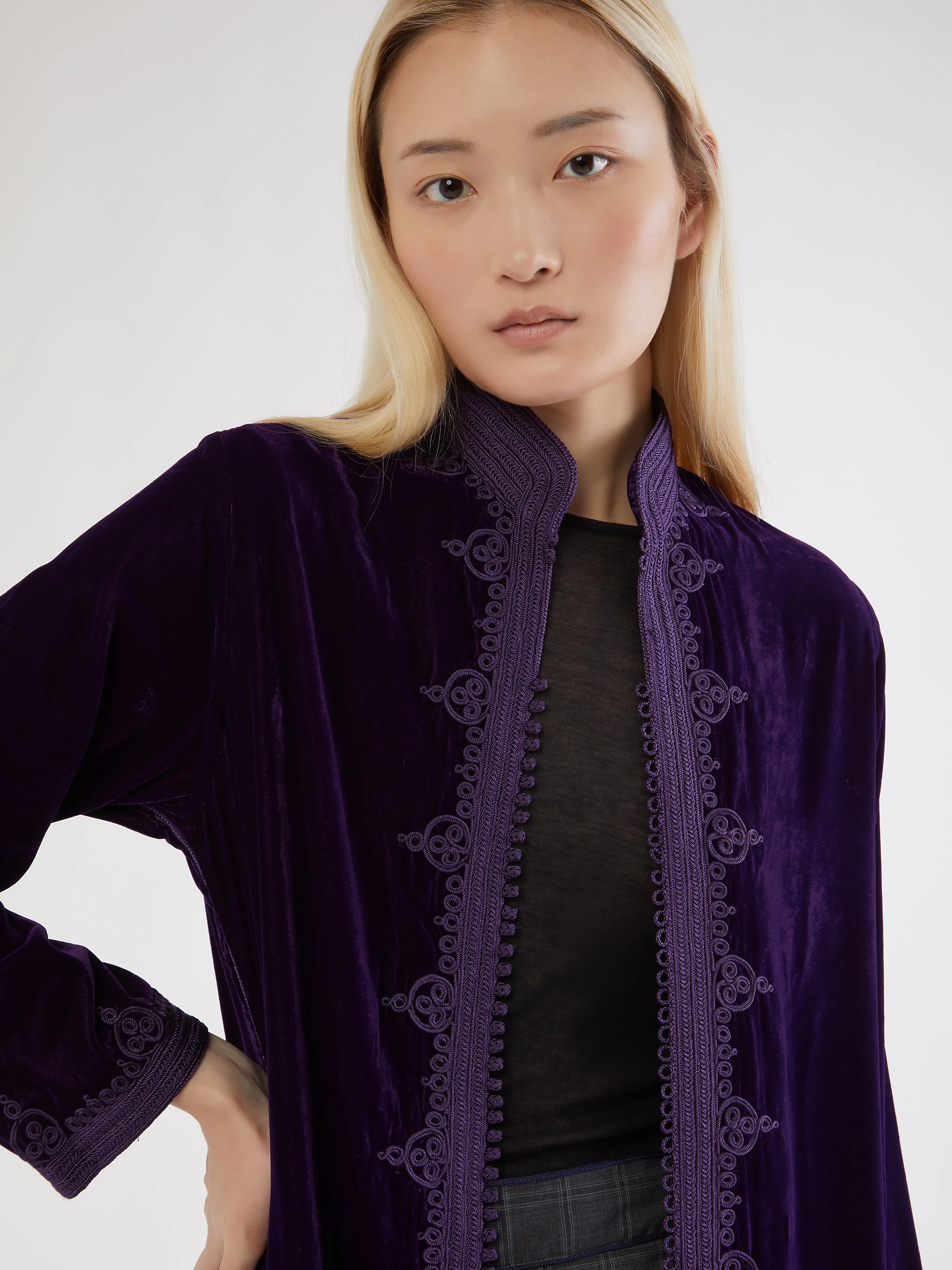 Moroccan velvet coat