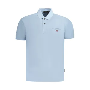 Napapijri blue Cotton Men Polo Men's Shirt