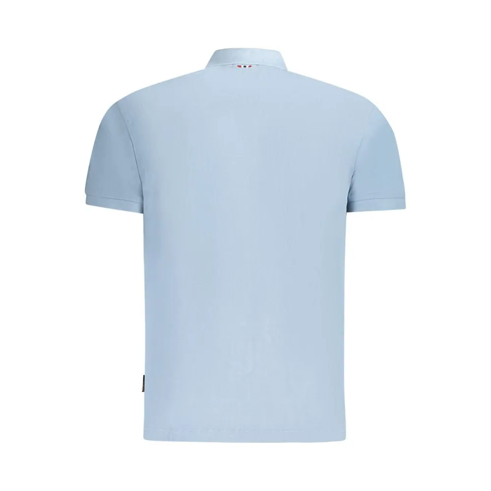 Napapijri blue Cotton Men Polo Men's Shirt