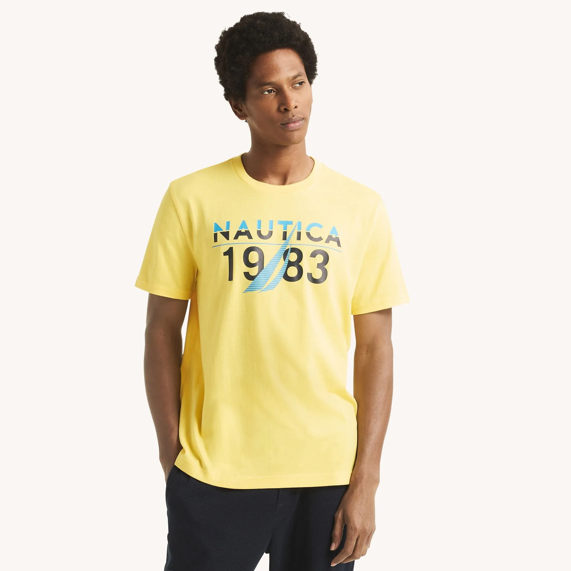 Nautica Mens 1983 Logo Graphic Sleep T-Shirt