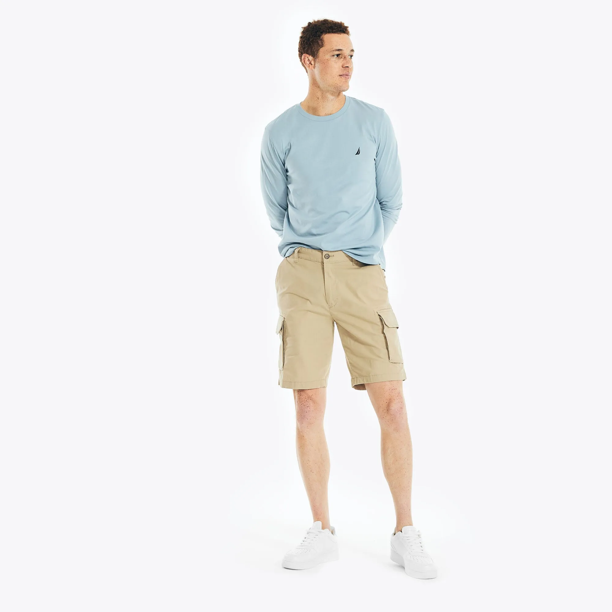 Nautica Mens Crewneck Long-Sleeve T-Shirt
