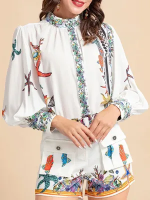 OHNATE Blouse & Shorts Set