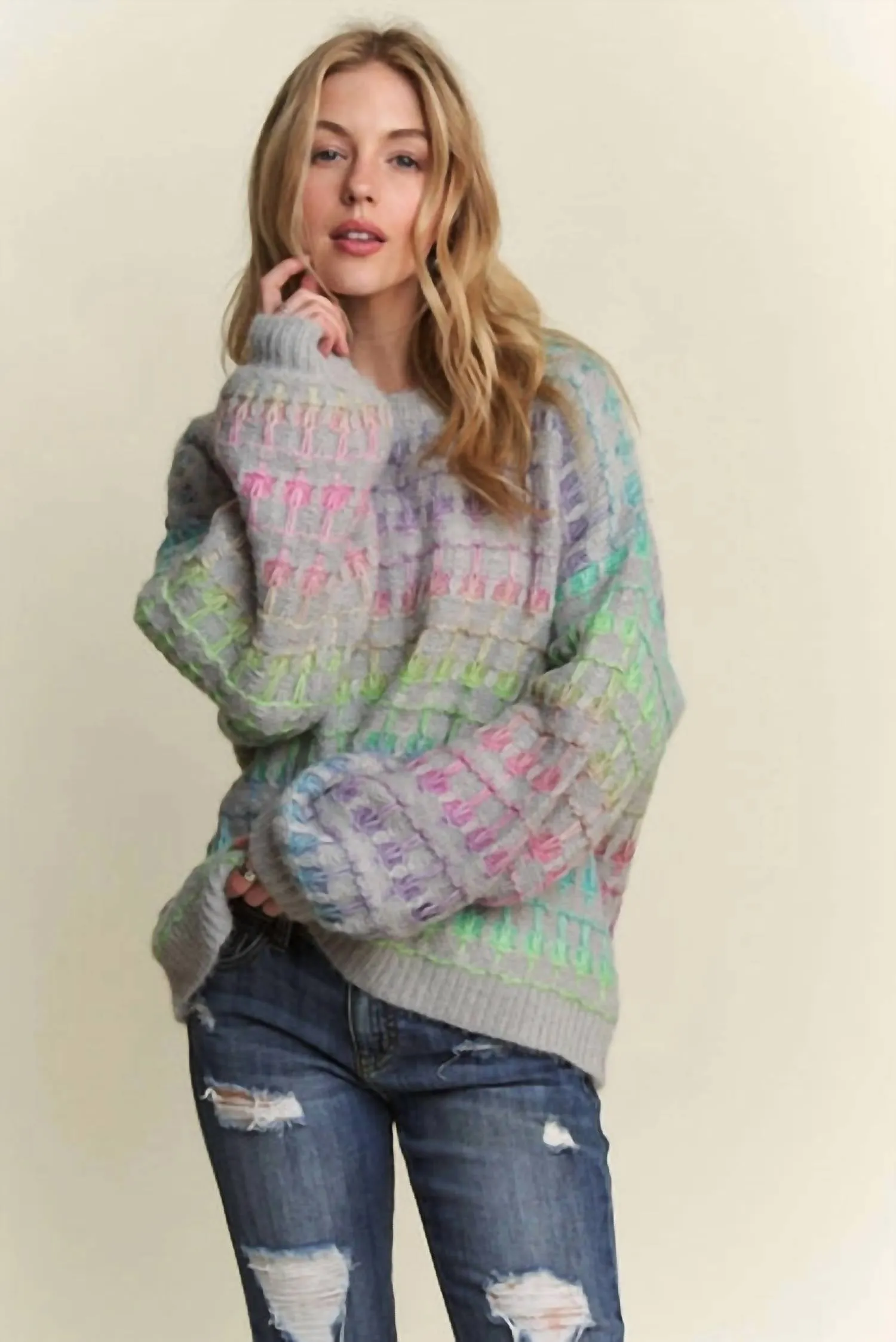 Ombre Sweater In Grey