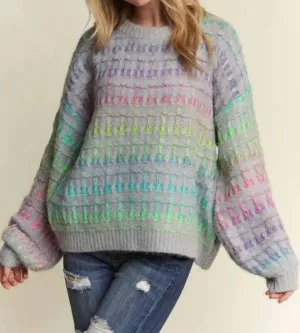 Ombre Sweater In Grey