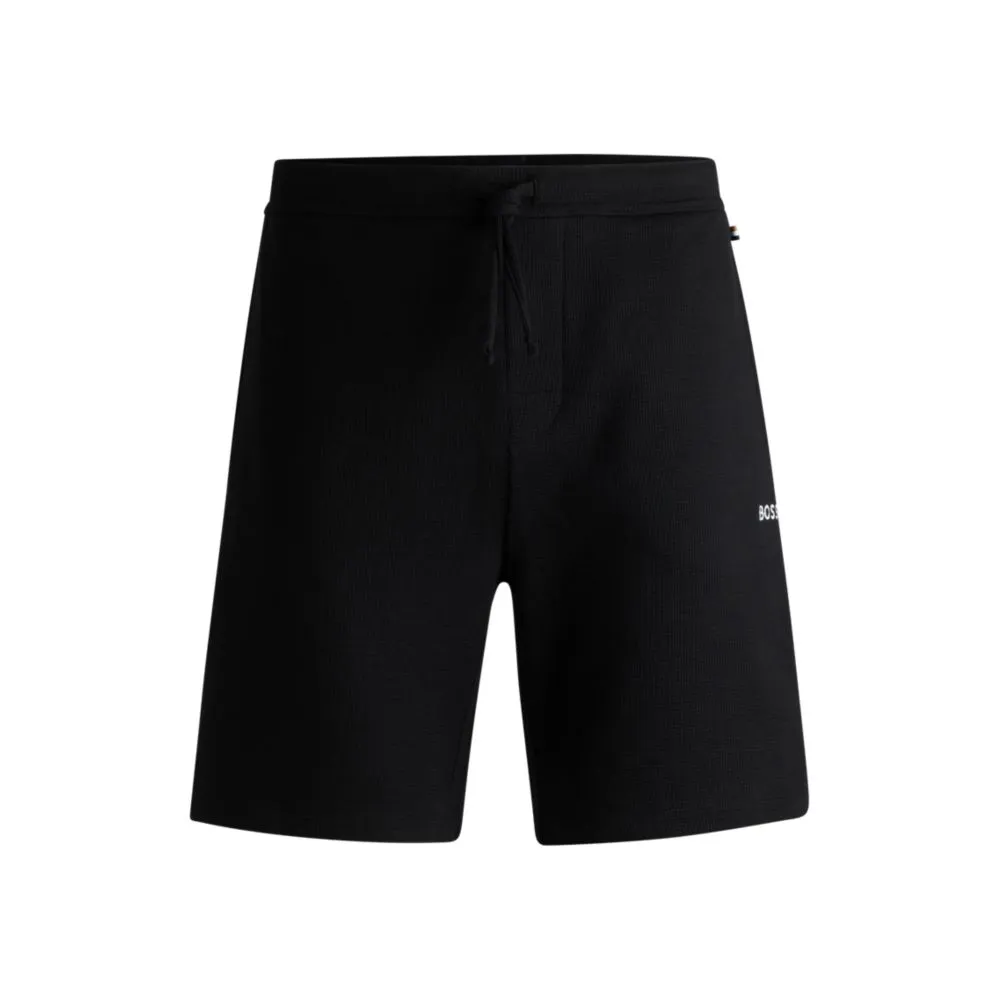 Pajama shorts with embroidered logo